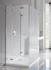 Radaway Euphoria KDJ P Kabina przyścienna 100x100x100 lewa szkło przejrzyste + brodzik Delos C + syfon